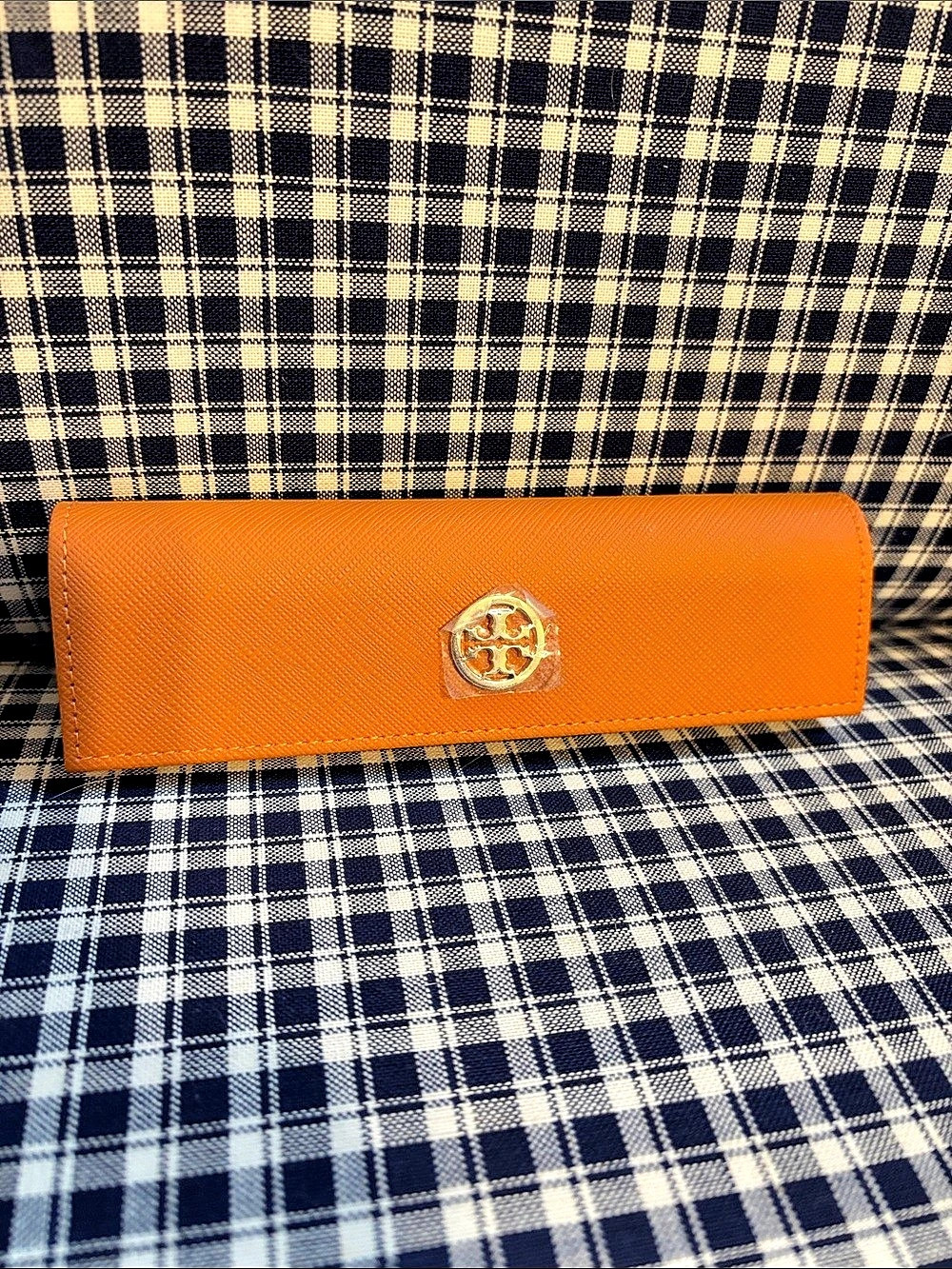 Tory Burch Saffiano Leather Eyeglass / Sunglasses Hard Case Orange
